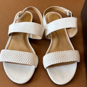 Talbots White Braided Sandals